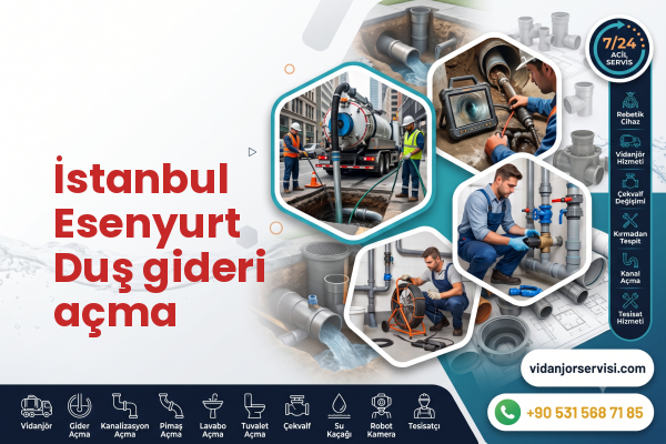 İstanbul Esenyurt Duş gideri açma