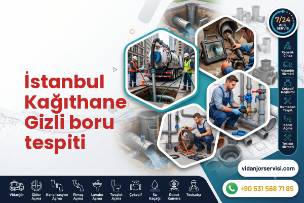 İstanbul Kağıthane Gizli boru tespiti
