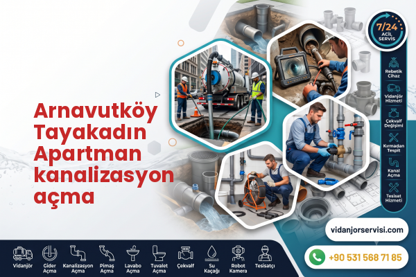 Arnavutköy Tayakadın Apartman kanalizasyon açma