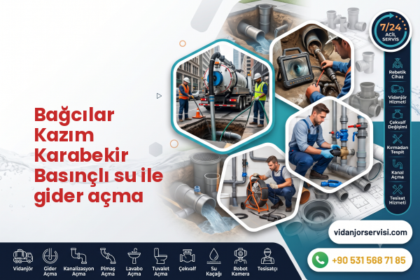 Bağcılar Kazım Karabekir Basınçlı su ile gider açma