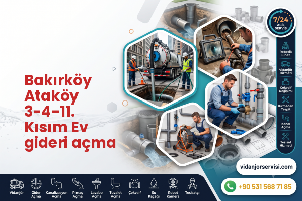 Bakırköy Ataköy 3-4-11. Kısım Ev gideri açma