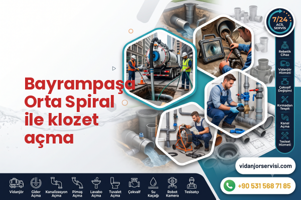 Bayrampaşa Orta Spiral ile klozet açma