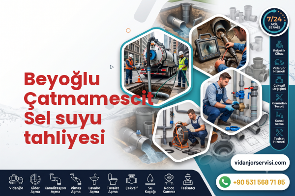 Beyoğlu Çatmamescit Sel suyu tahliyesi