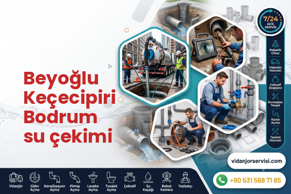 Beyoğlu Keçecipiri Bodrum su çekimi