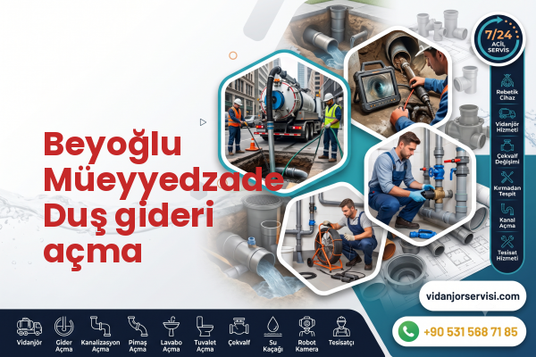 Beyoğlu Müeyyedzade Duş gideri açma