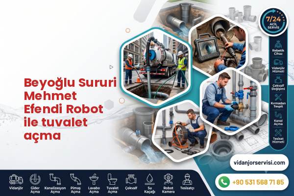 Beyoğlu Sururi Mehmet Efendi Robot ile tuvalet açma