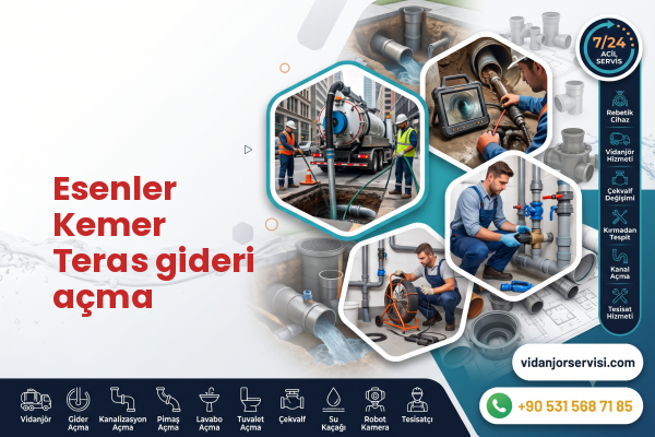 Esenler Kemer Teras gideri açma