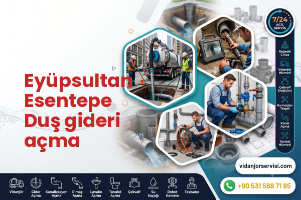 Eyüpsultan Esentepe Duş gideri açma