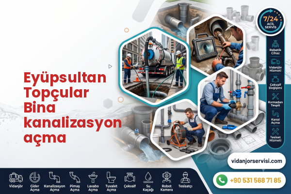 Eyüpsultan Topçular Bina kanalizasyon açma