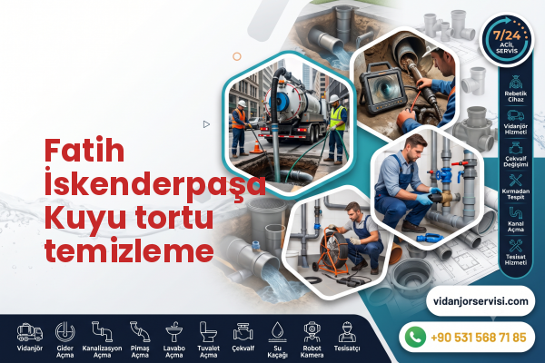 Fatih İskenderpaşa Kuyu tortu temizleme