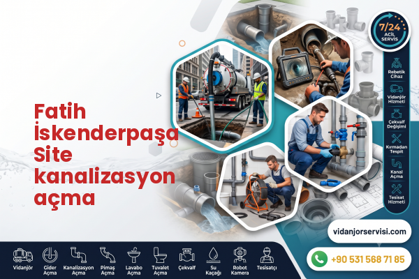 Fatih İskenderpaşa Site kanalizasyon açma