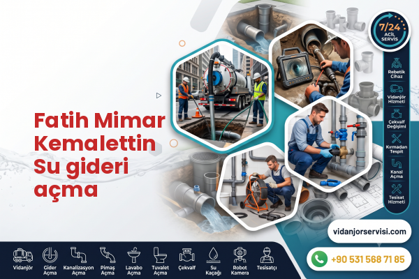 Fatih Mimar Kemalettin Su gideri açma