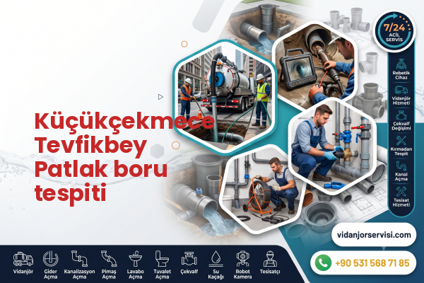 Küçükçekmece Tevfikbey Patlak boru tespiti