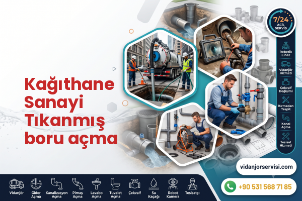 Kağıthane Sanayi Tıkanmış boru açma
