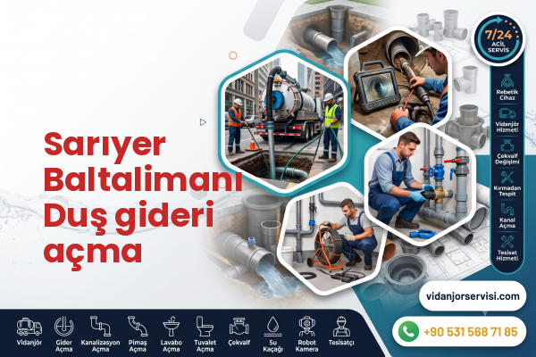 Sarıyer Baltalimanı Duş gideri açma