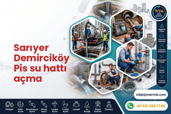 Sarıyer Demirciköy Pis su hattı açma