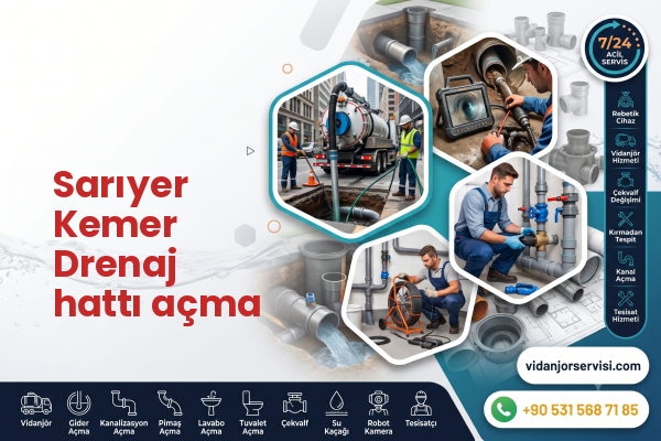 Sarıyer Kemer Drenaj hattı açma