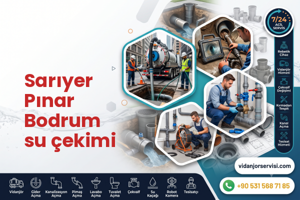 Sarıyer Pınar Bodrum su çekimi