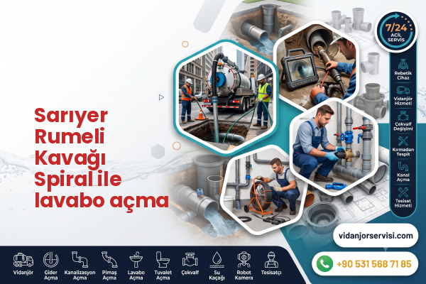 Sarıyer Rumeli Kavağı Spiral ile lavabo açma